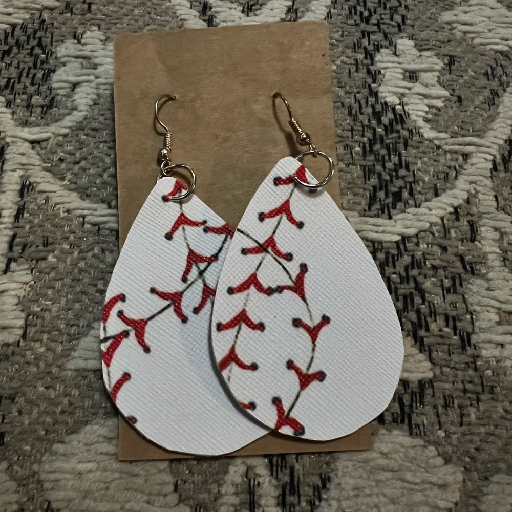 Baseball earrings